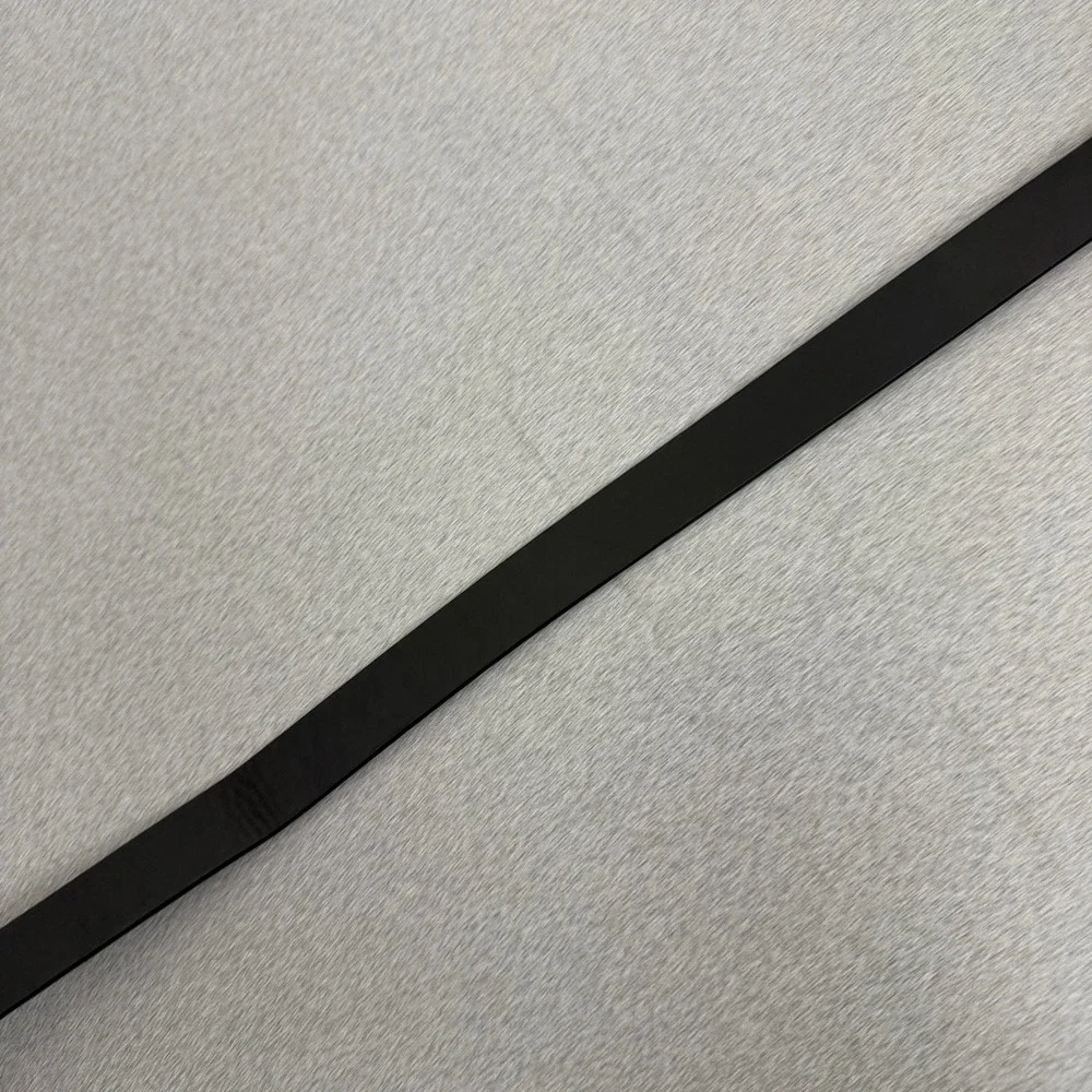 Calvin Klein Belt Mens Small Black Saddle Leather Brass Buckle Slim Casual Dress